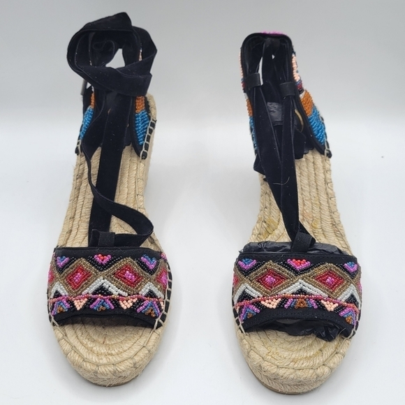 Ash Paola Wedge espadrille Orange Black 37 / 7 - Picture 2 of 12